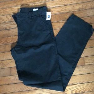 Gap straight leg khaki pants in black 32x36